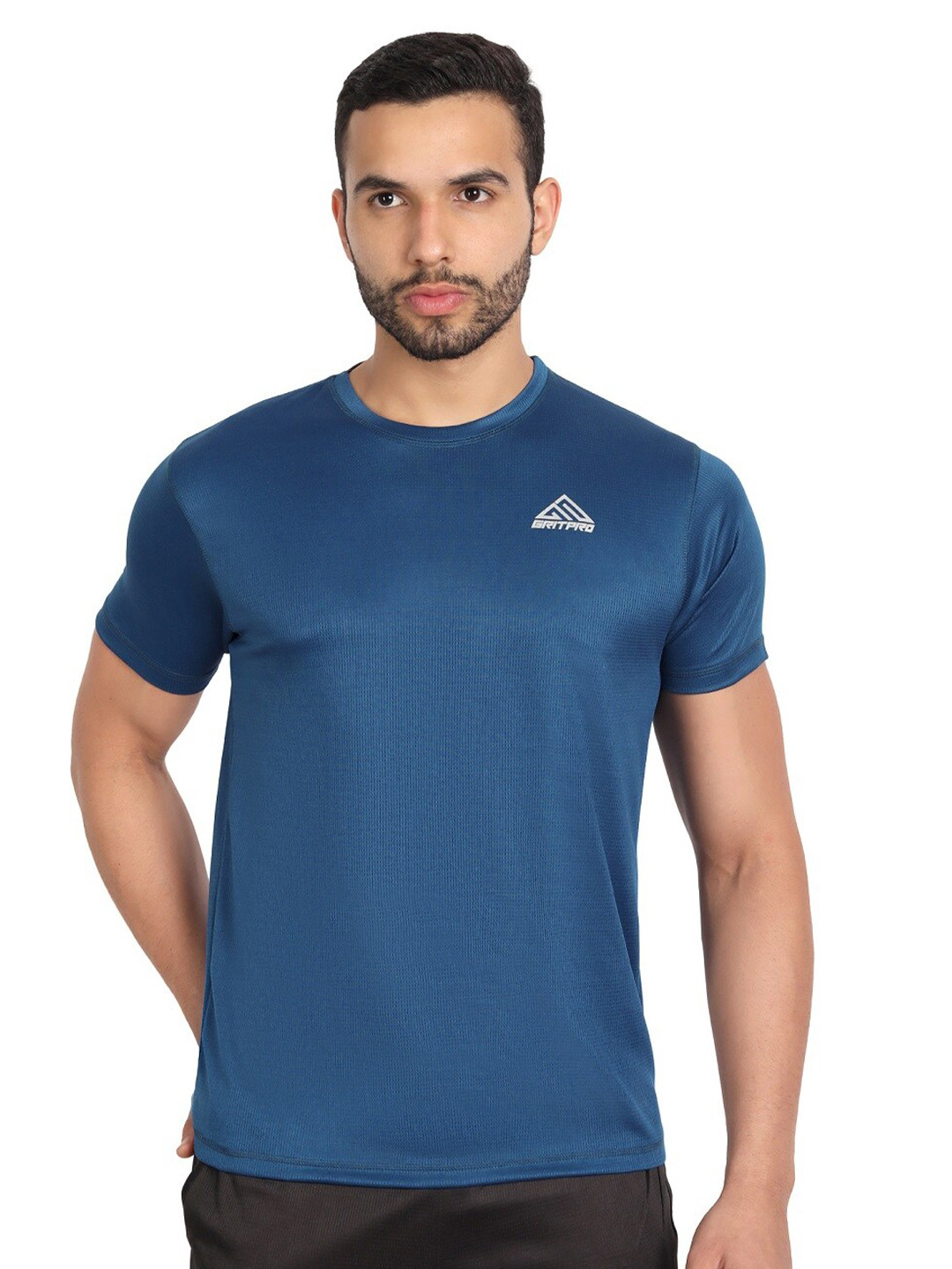 

GRITPRO Regular Fit Sports T-shirt, Blue