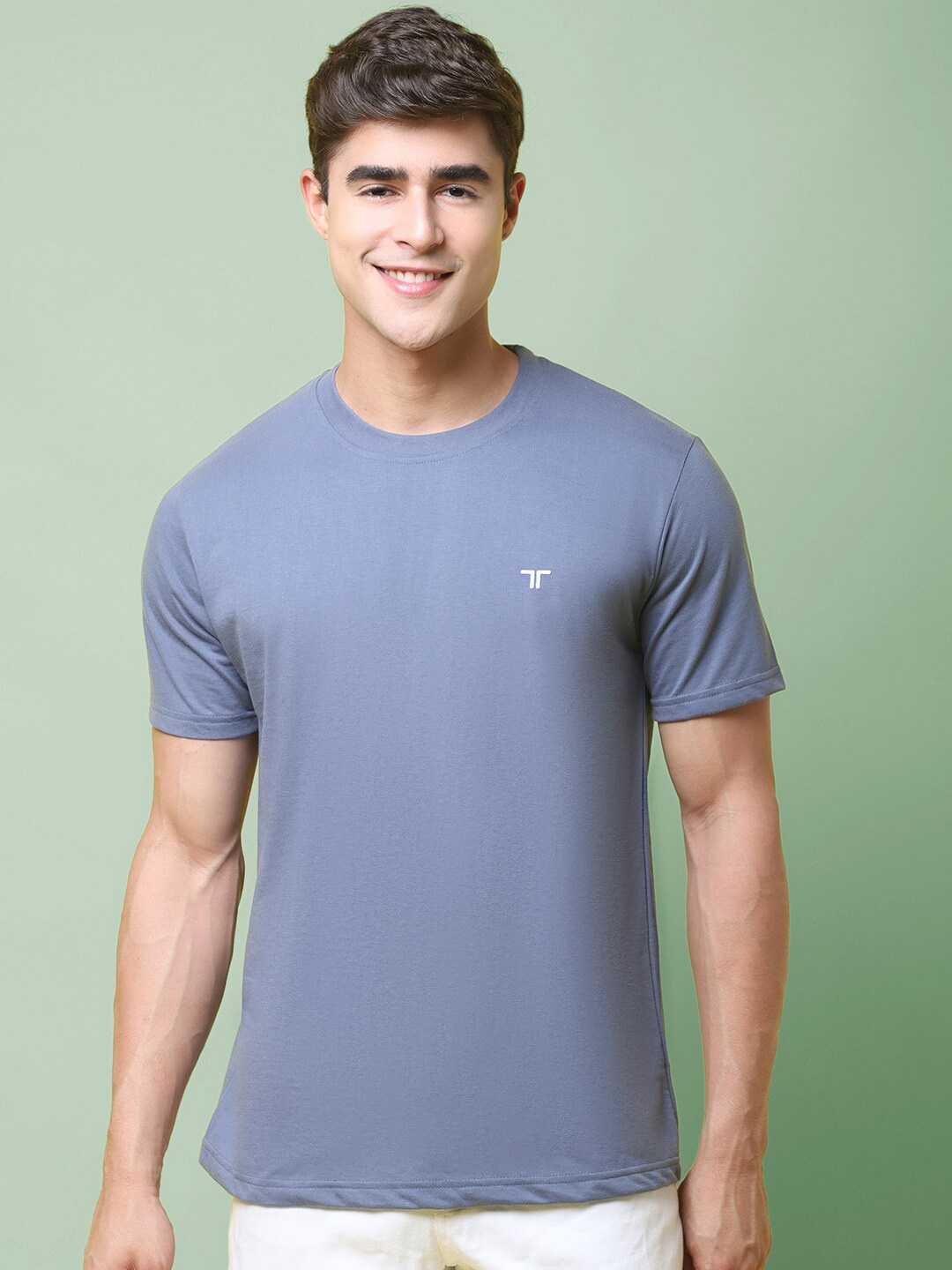 

tee projekt Short Sleeves Round Neck T-shirt, Grey