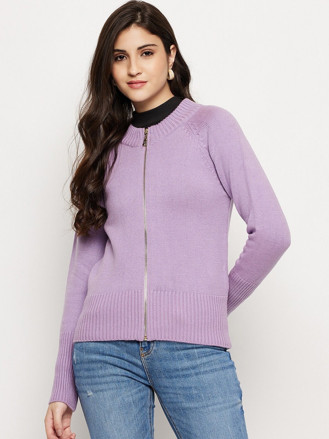 

Madame Cardigan with Zip Detail, Purple