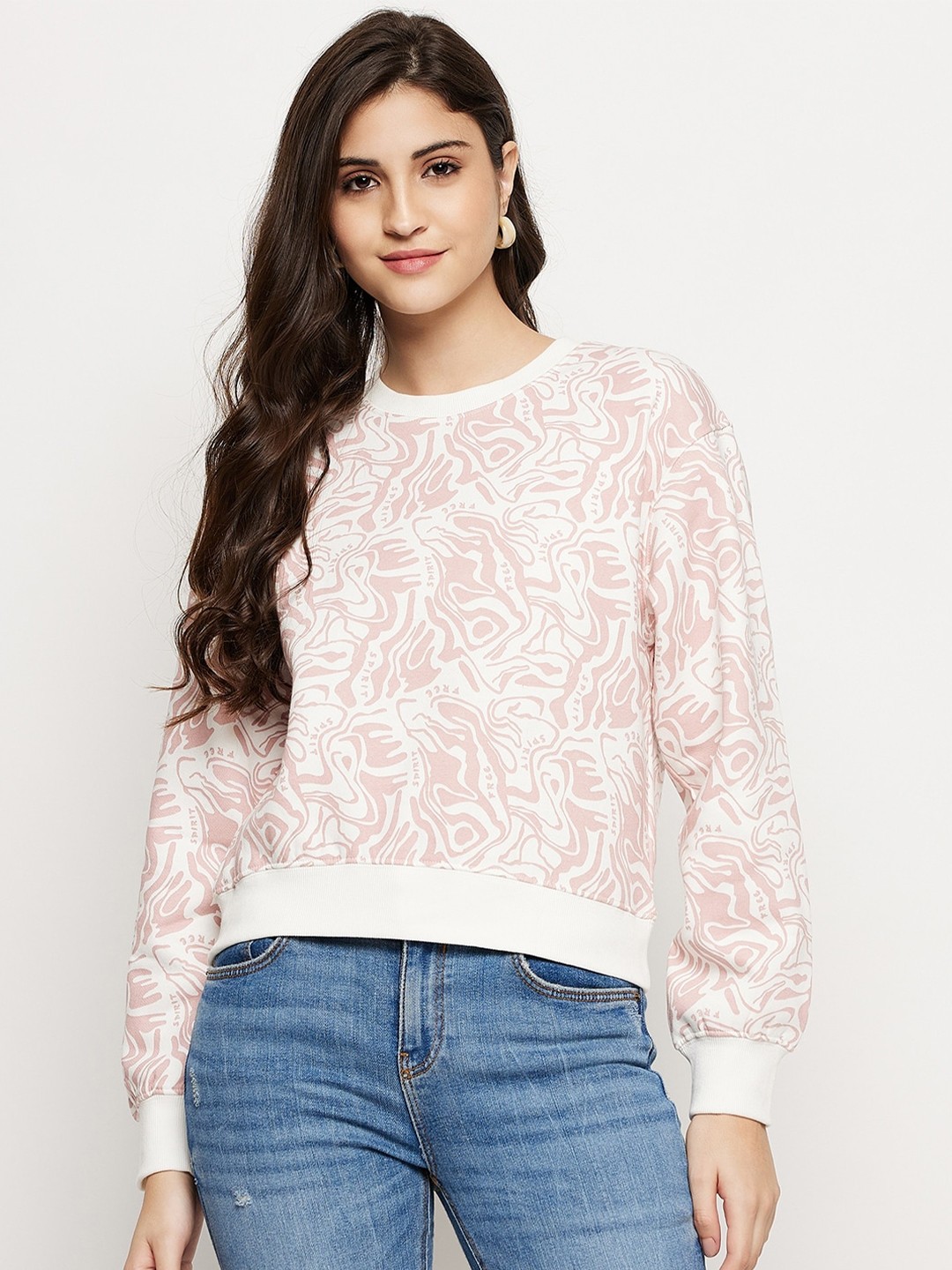 

Madame Floral Printed Sweatshirt, Pink