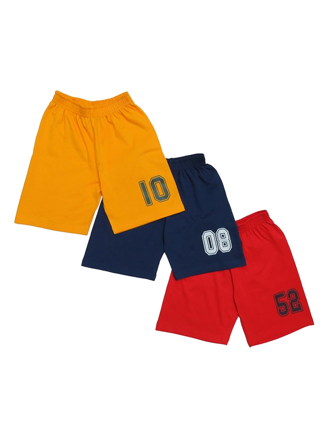 

Clothe Funn Boys Pack Of 3 Regular Cotton Shorts, Mustard