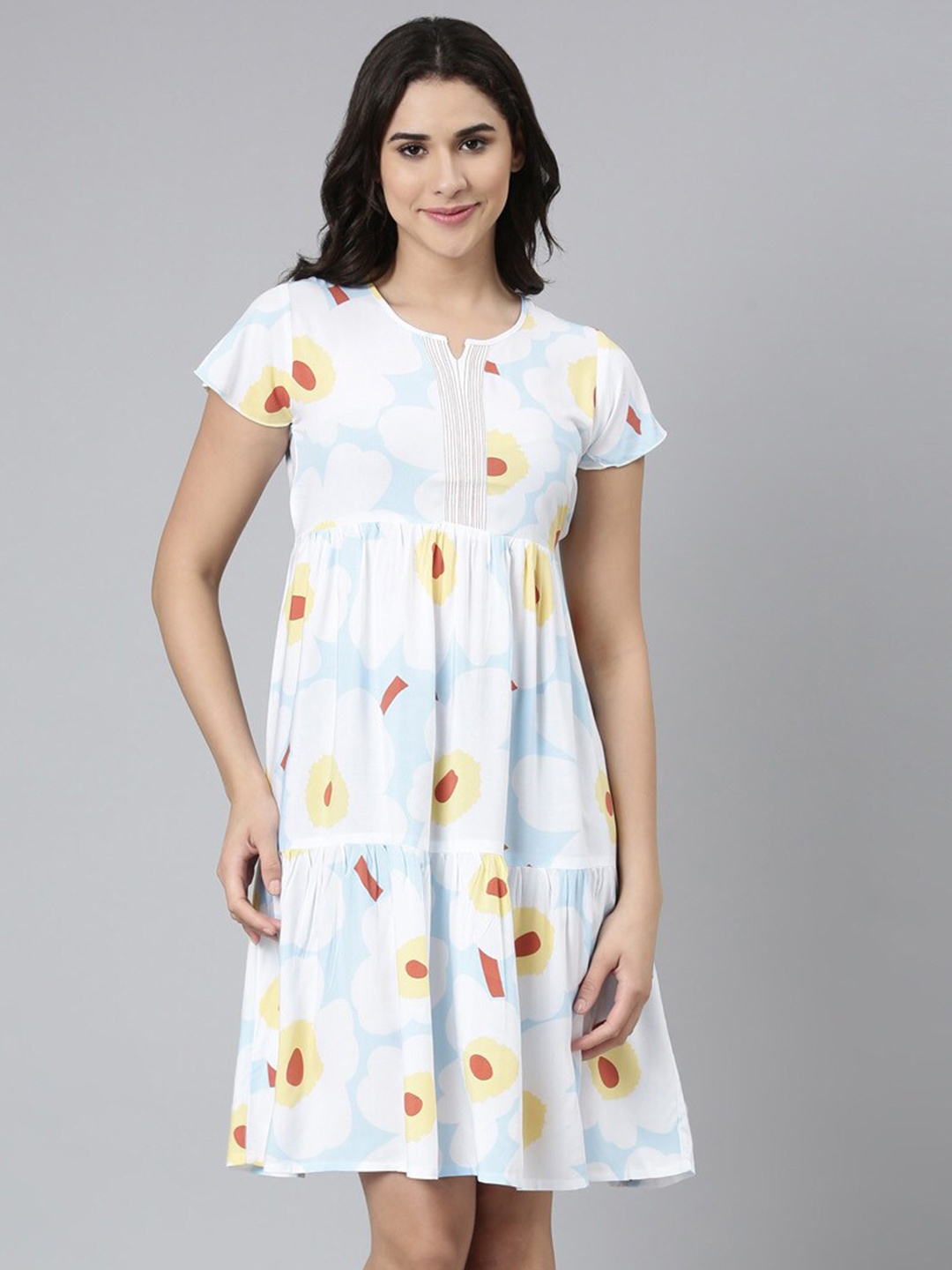 

GOLDSTROMS Floral Printed Nightdress, Blue
