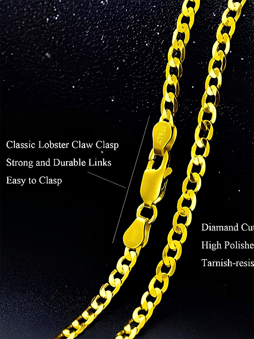 

KARISHMA KREATIONS Unisex Stainless Steel Gold-Plated Chain