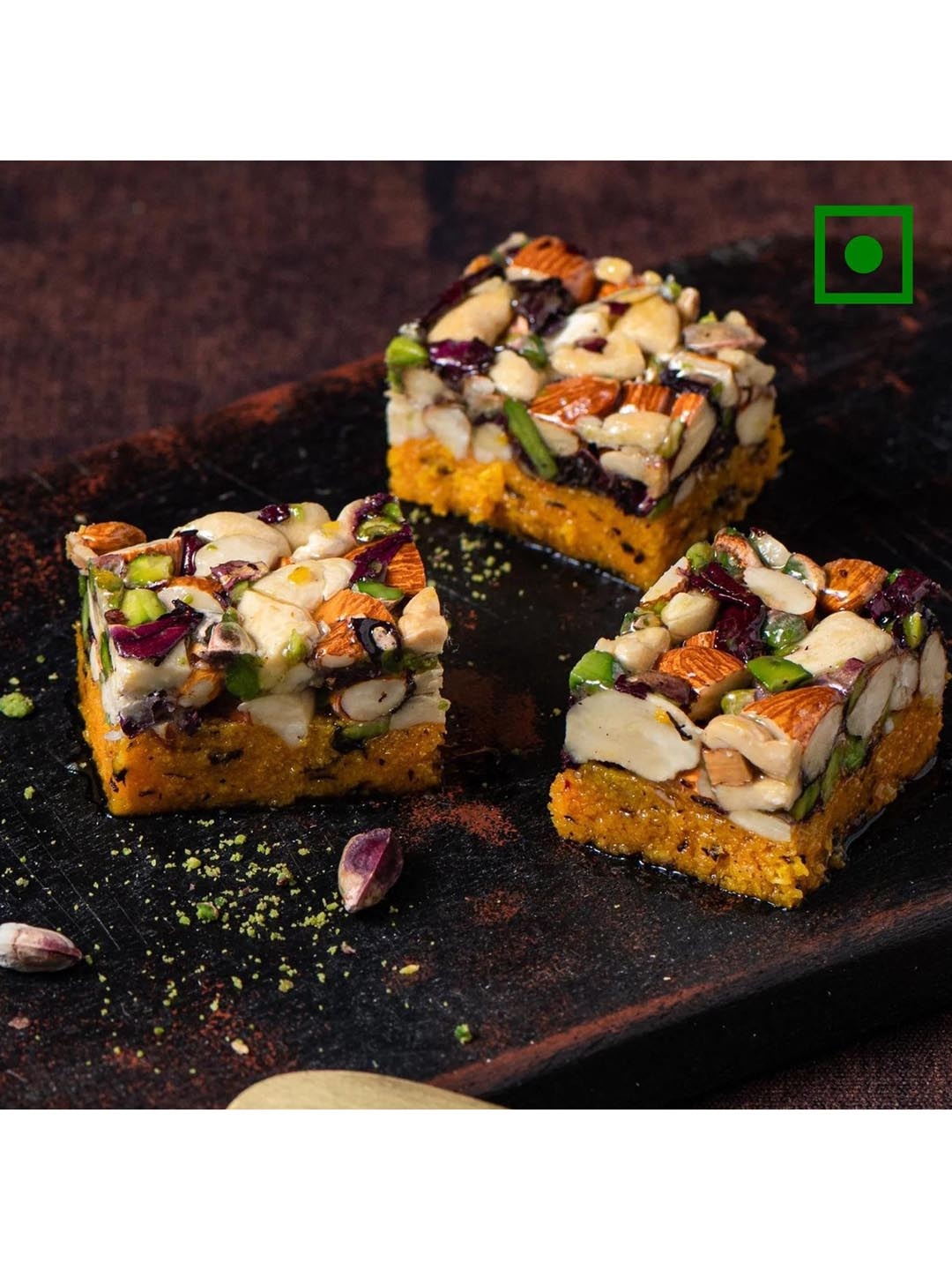 

The Baklava Box Mixed Dry Fruit Bite Sweets 500 gms, Blue
