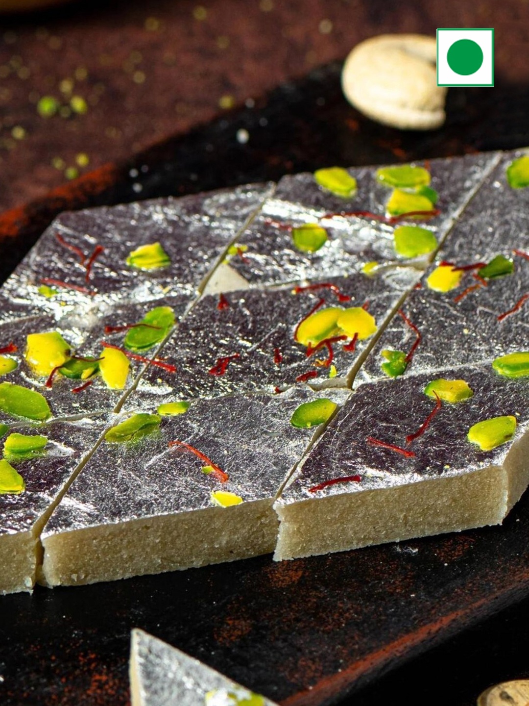 

The Baklava Box Kaju Katli Sweets-500 gms, Blue