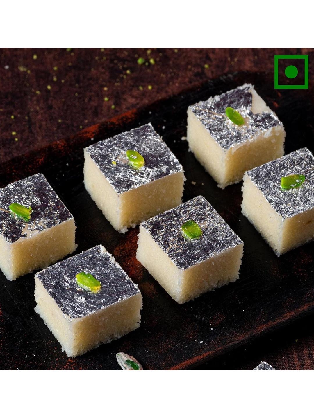 

The Baklava Box Coconut Barfi Sweets 500 g, Blue