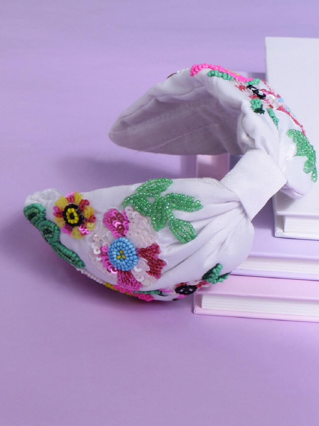 

JIRON Women Flamingo Embellished Hairband, White