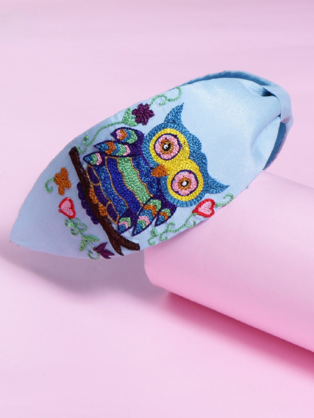 

JIRON Women Owl Embroidered Hairband, Blue