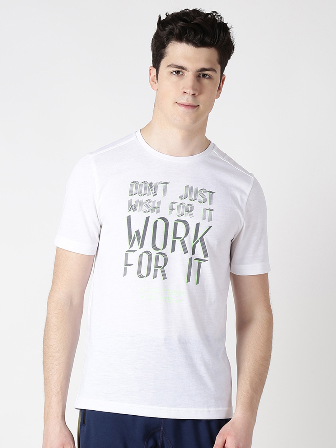 

Alcis Men White Printed Round Neck T-shirt