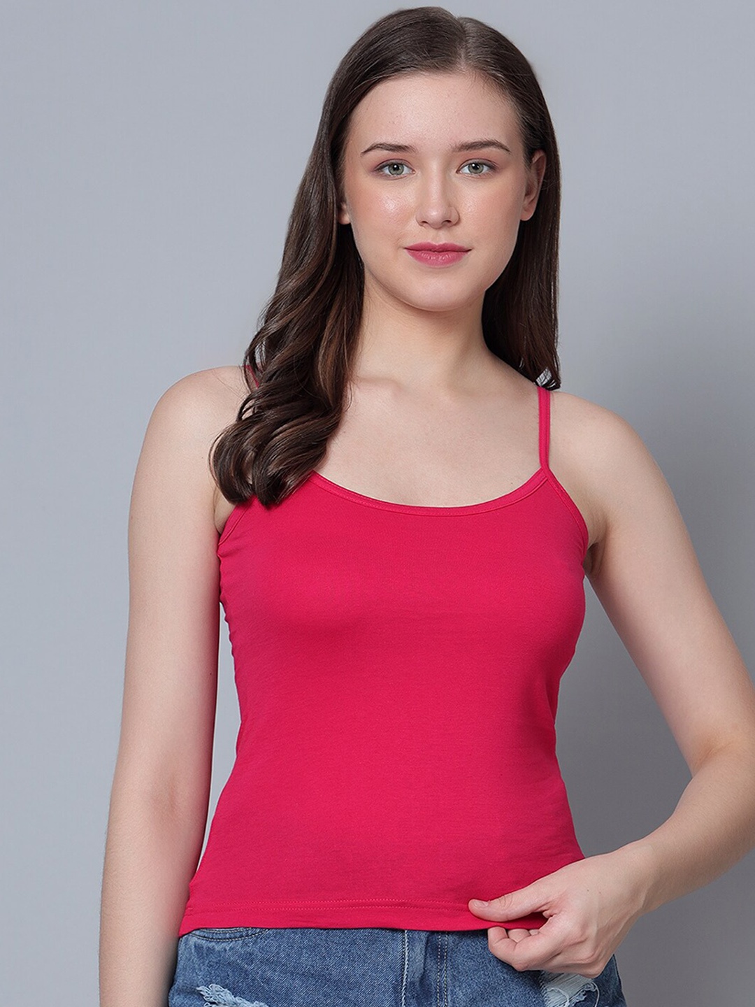 

Aimly Cotton Spaghetti Camisoles, Pink
