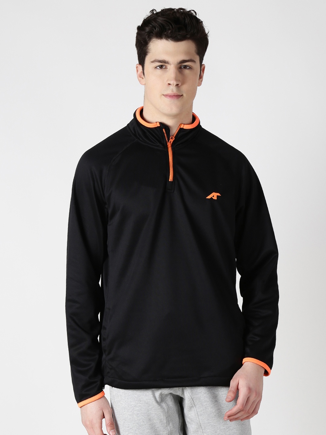 

Alcis Men Black Solid Sweatshirt