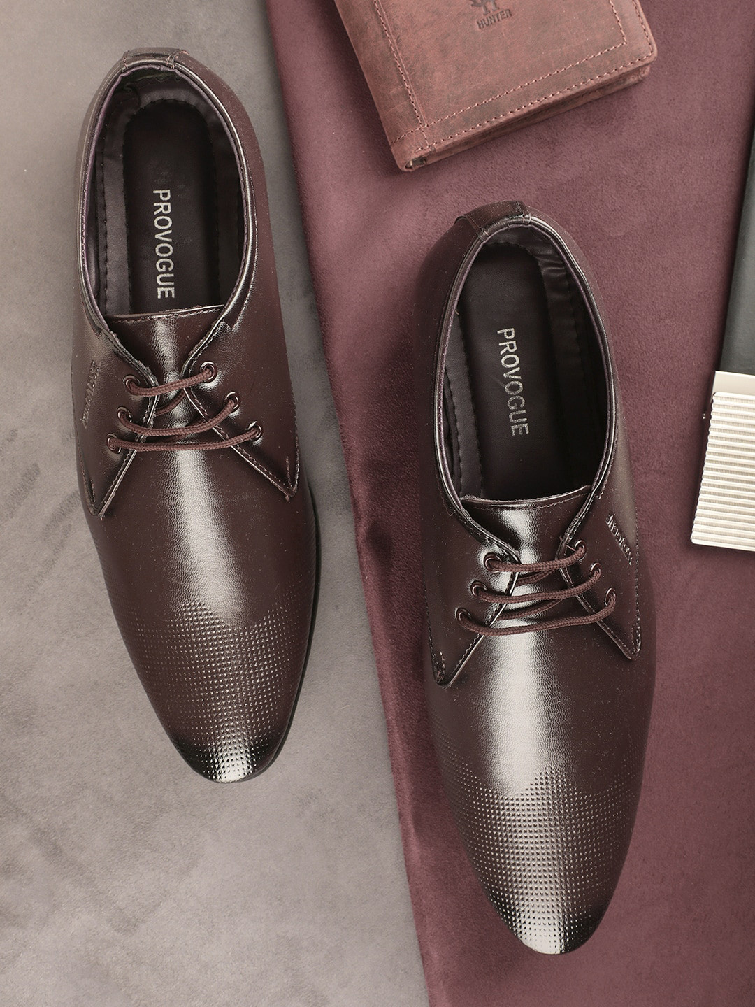 

Provogue Men Round Toe Formal Derbys, Brown