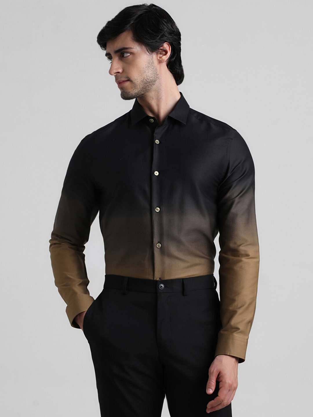 

Jack & Jones Ombre Slim Fit Casual Shirt, Black