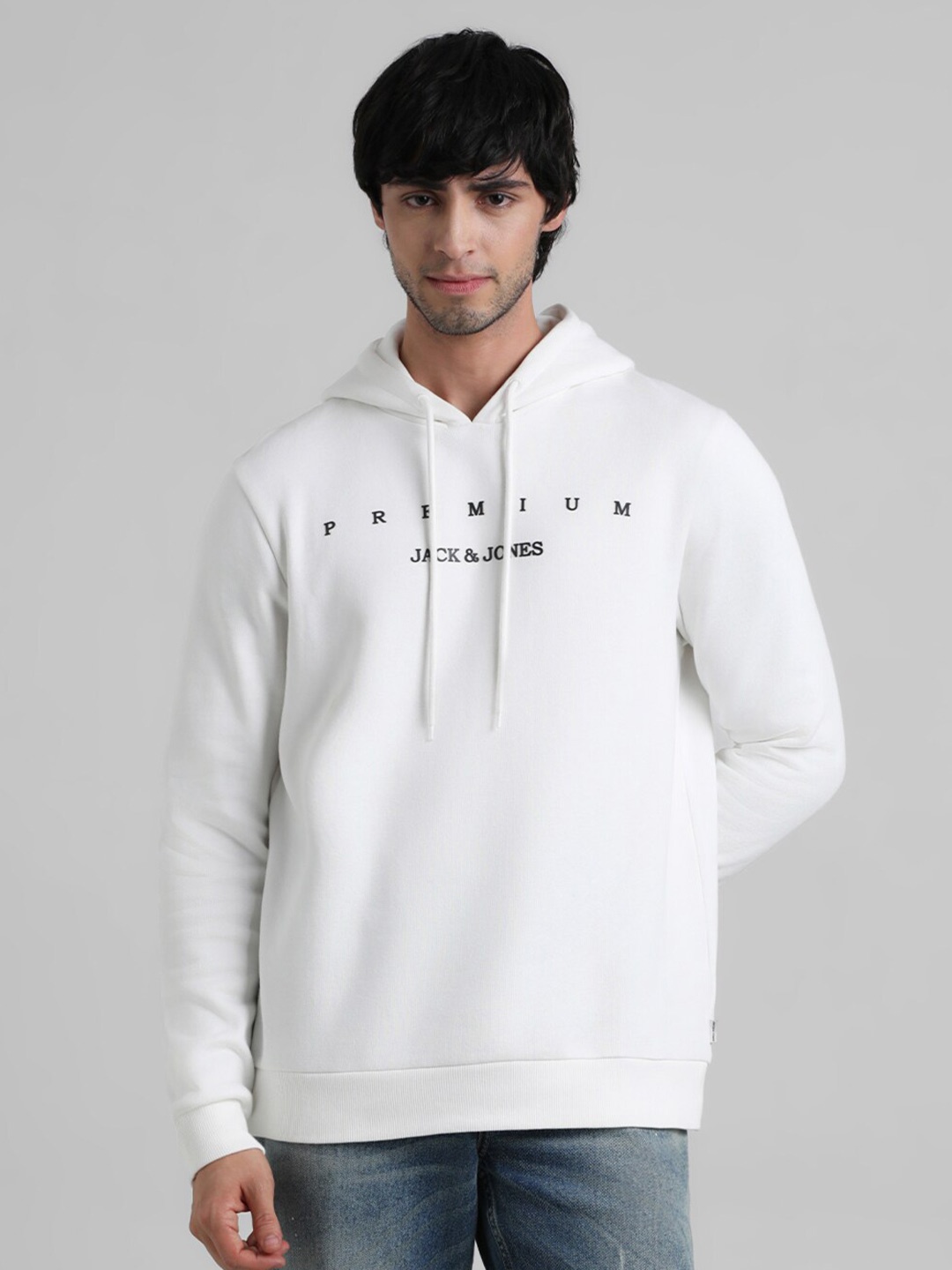 

Jack & Jones Printed Hooded Sweatshirt, White