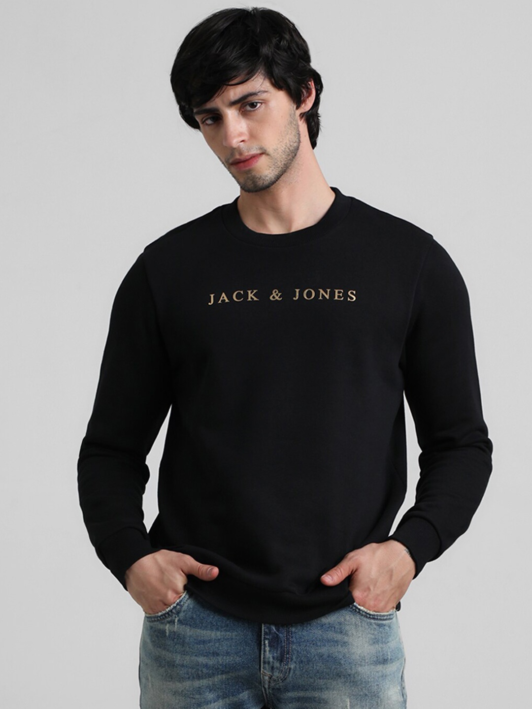 

Jack & Jones Typography Printed Sweatshirt, Black