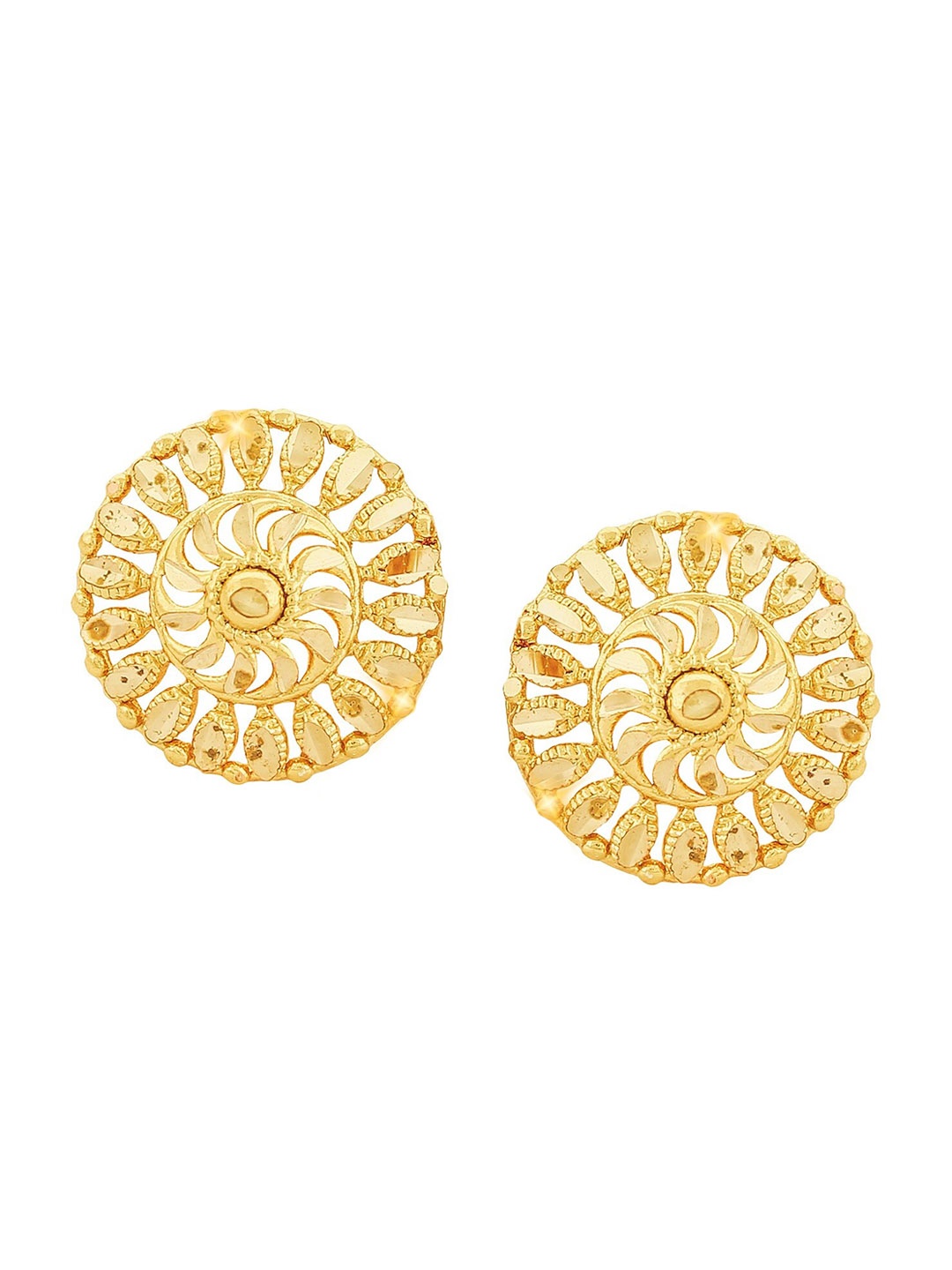 

Vighnaharta Set Of 4 Circular Gold-Plated Studs Earrings