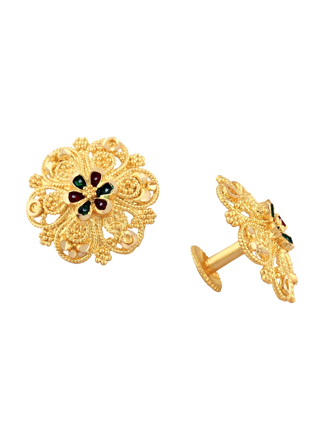 

Vighnaharta Set Of 3 Gold Plated Stud Earring