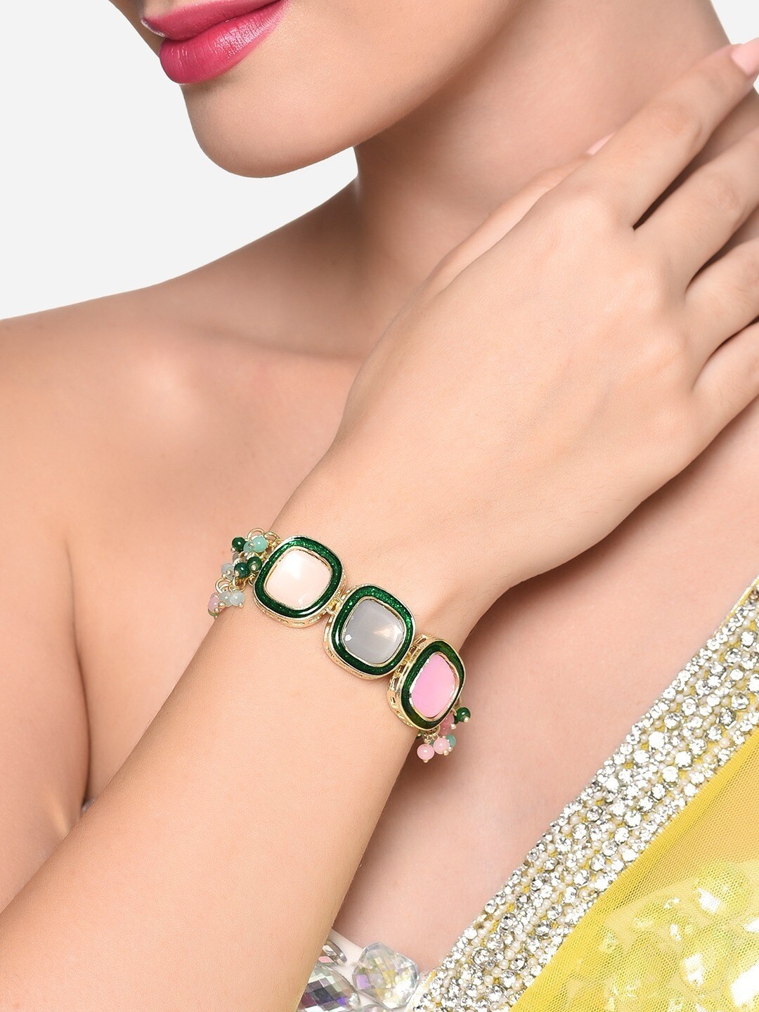 

Zaveri Pearls Gold-Plated Multistrand Bracelet