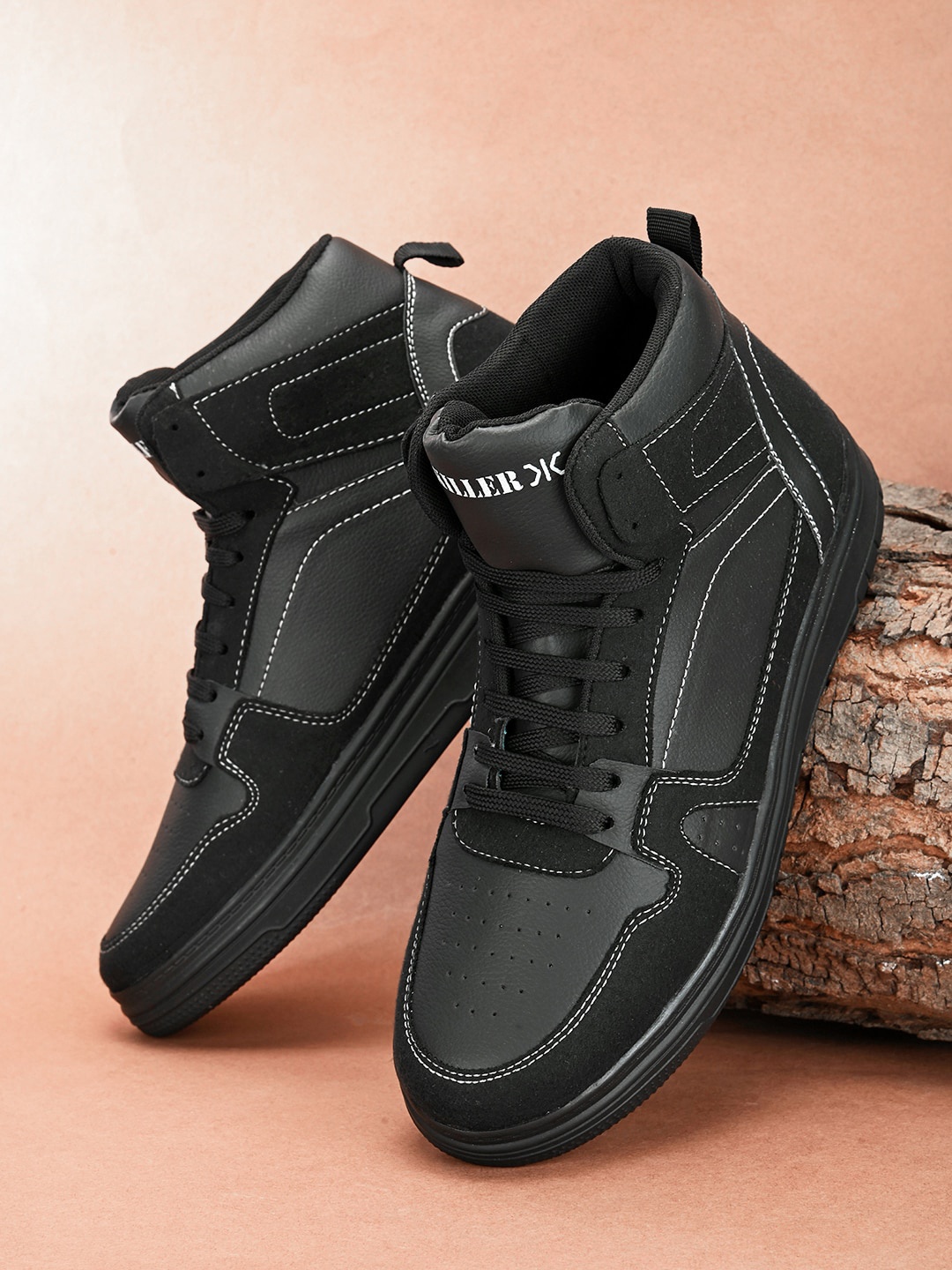 

Killer Men Perforated Lightweight Sneakers, Black