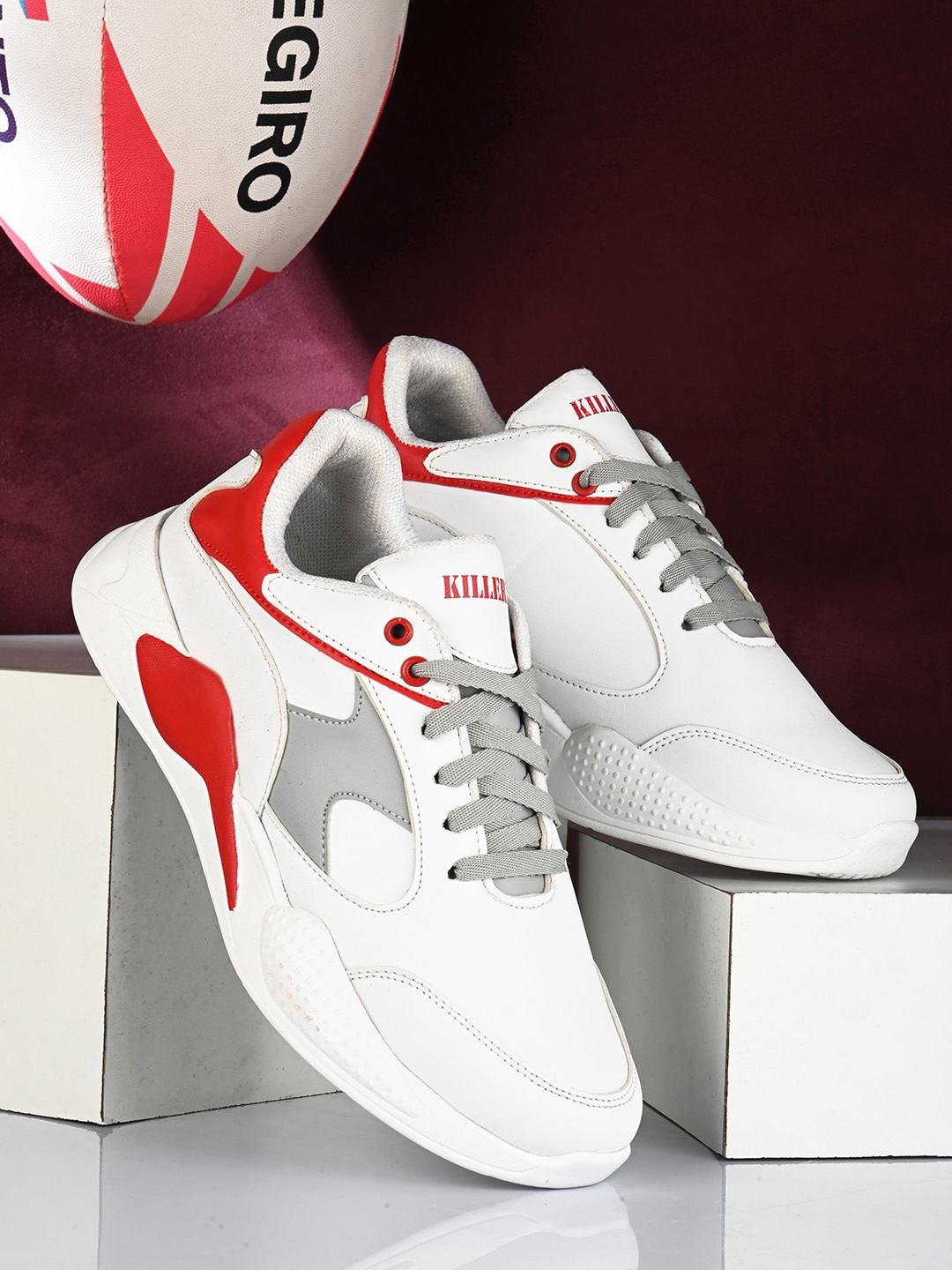 

Killer Men Colourblocked Lightweight Comfort Insole Sneakers, White