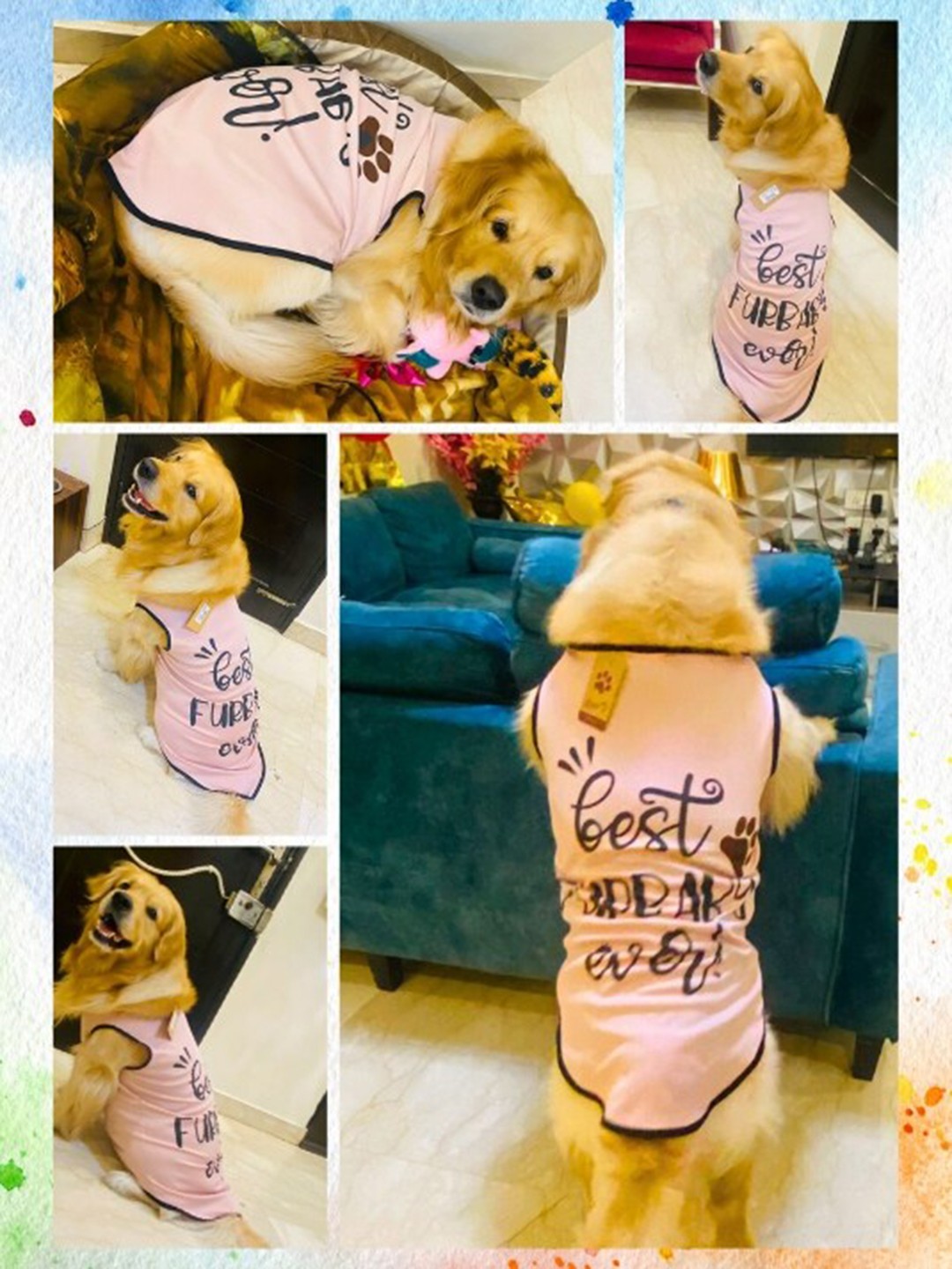 

Lulala Printed Dog T-shirt, Pink