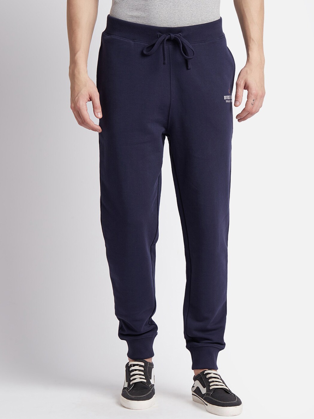 

Beverly Hills Polo Club Men Pure Cotton Joggers, Navy blue