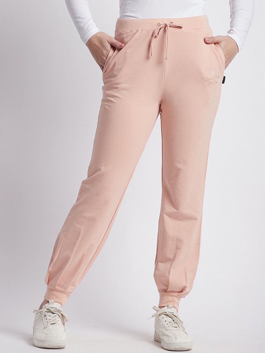 

Beverly Hills Polo Club Women Side Pockets Regular Fit Joggers, Pink