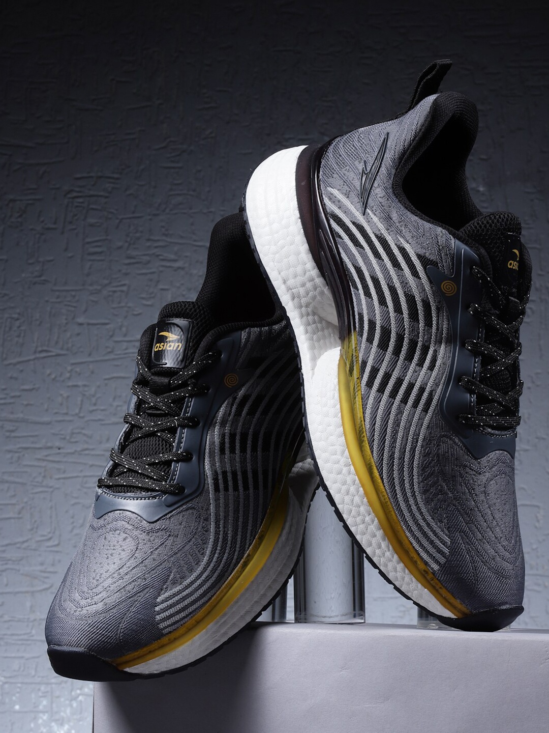 

ASIAN Men Airweave-06 Lace-Up Running Shoes, Grey