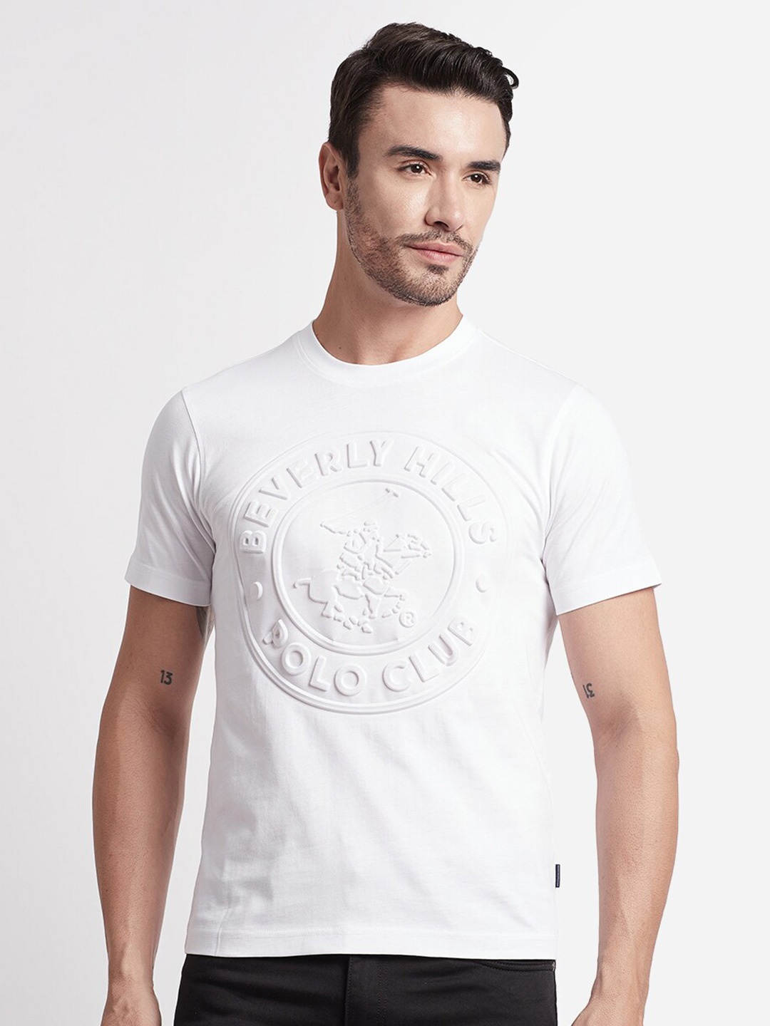 

Beverly Hills Polo Club Typography Printed Pure Cotton T-shirt, White