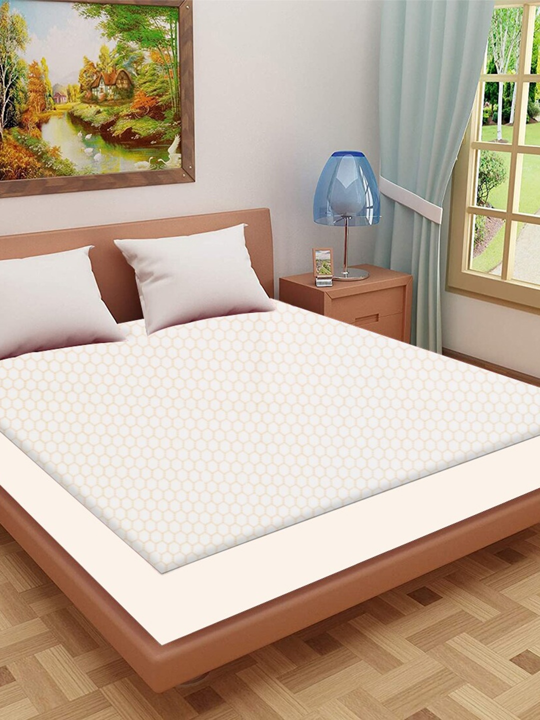 

Adbeni Home Grey Self Design 200 GSM Jacquard Cotton Smooth Mattress Protector