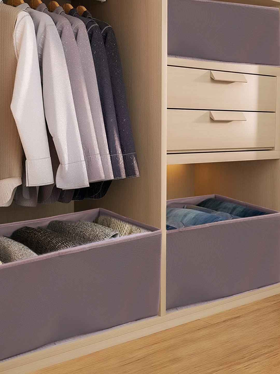 

HOUSE OF QUIRK Brown 3-Pieces Drawer Organizers