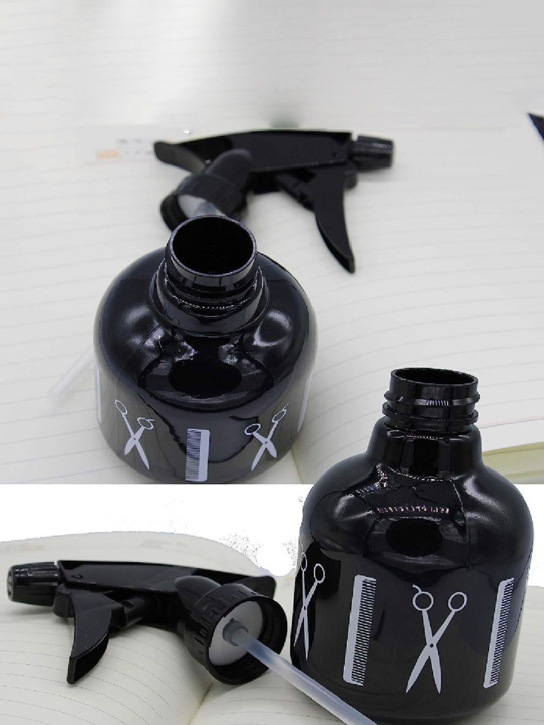 

Veoni BELLE Transparent Salon Spray Bottle - 300ml, Black