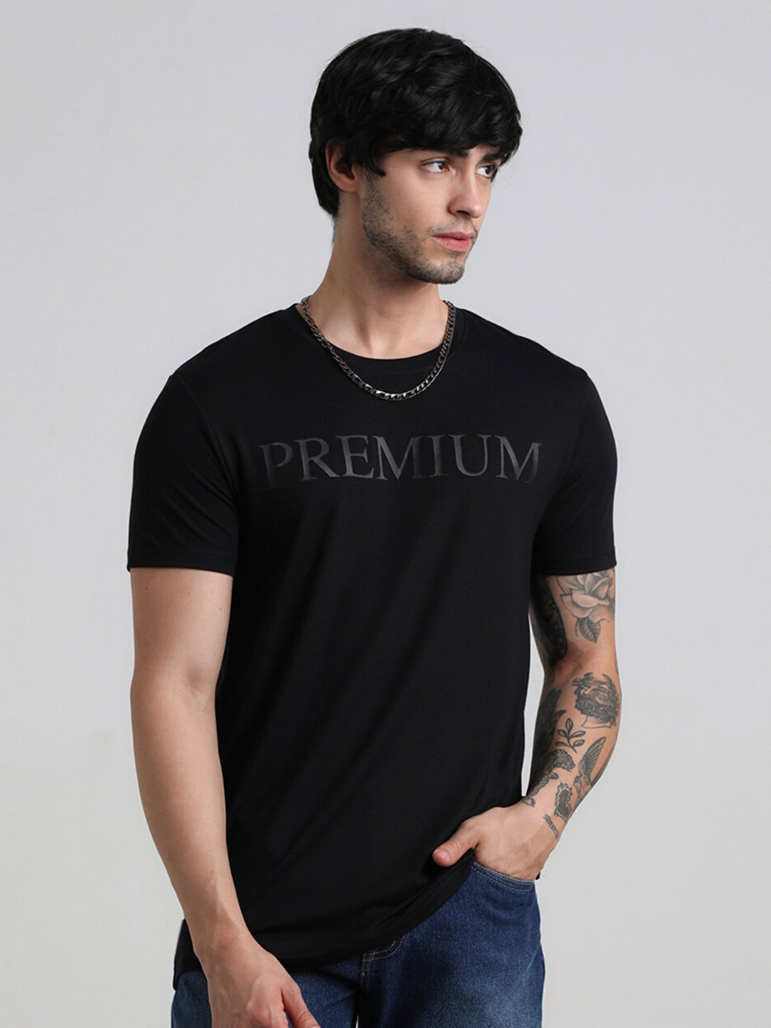 

Jack & Jones Typography Printed Boxy T-shirt, Black