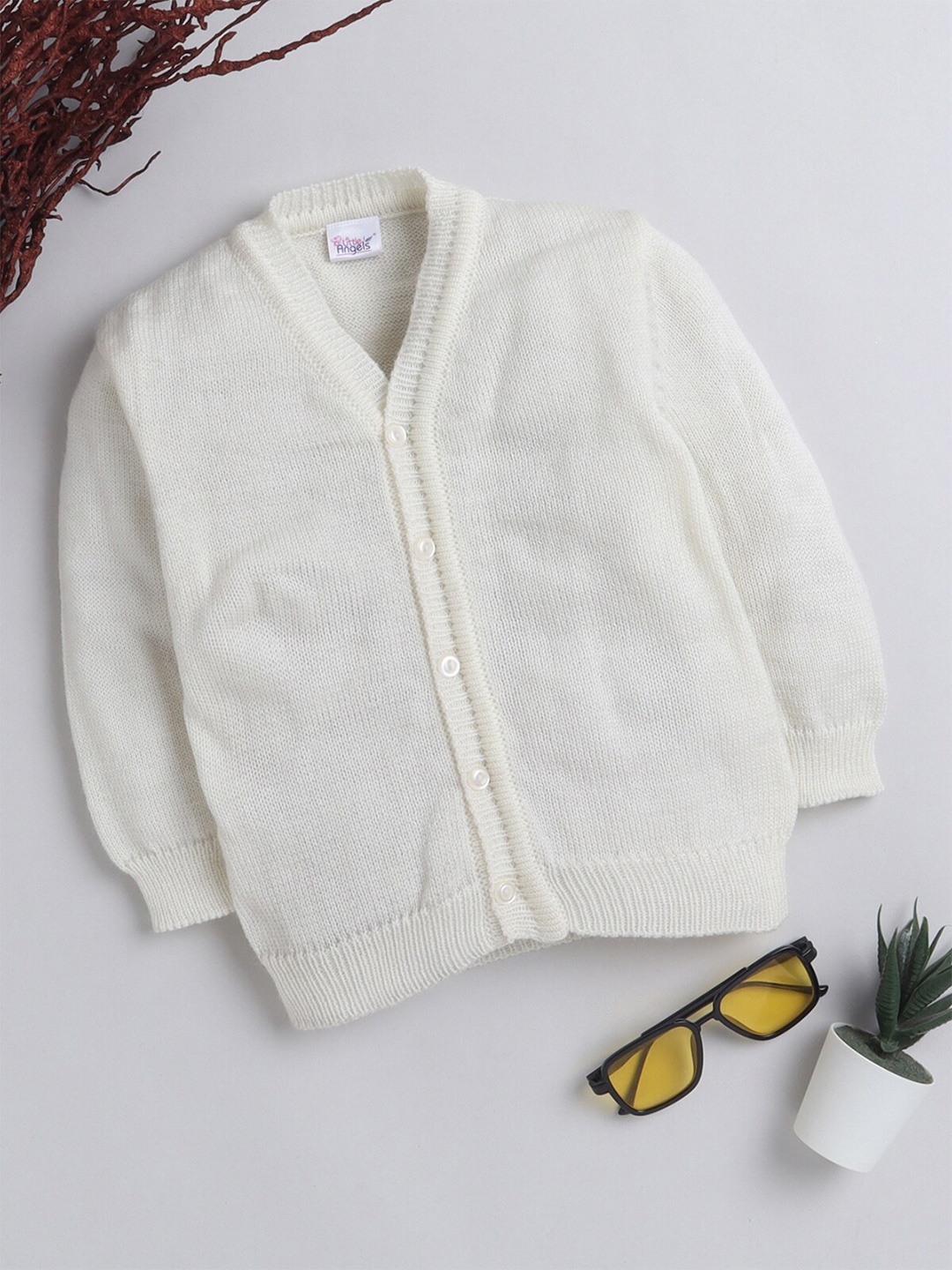 

Little Angels Kids Long Sleeves Cardigan, White
