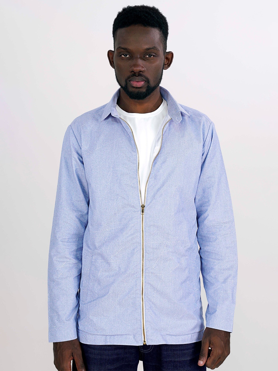 

FRENCH CROWN Men Blue Standard Opaque Formal Shirt