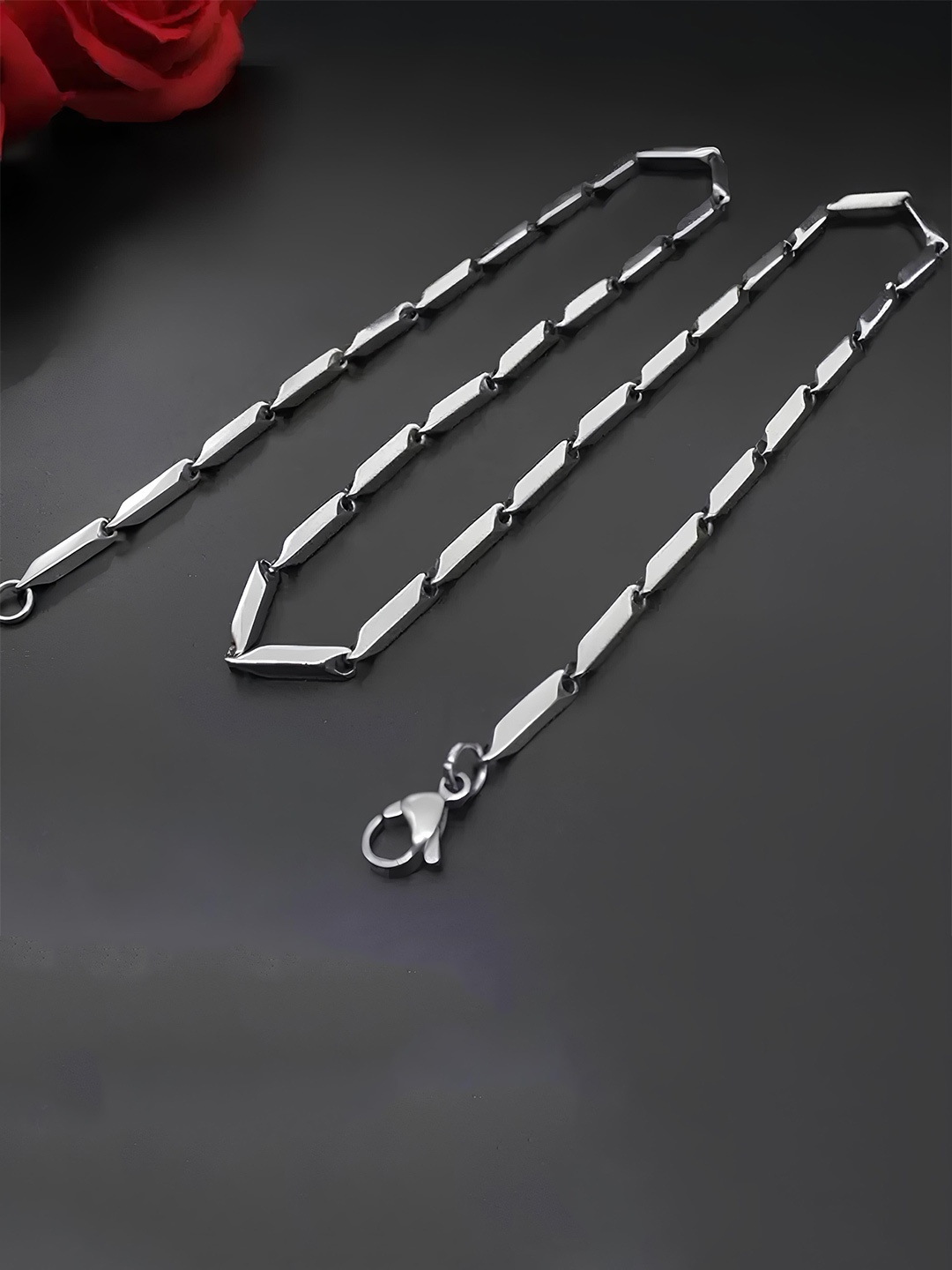 

KARISHMA KREATIONS Unisex Silver Plated Stainless Steel Chain