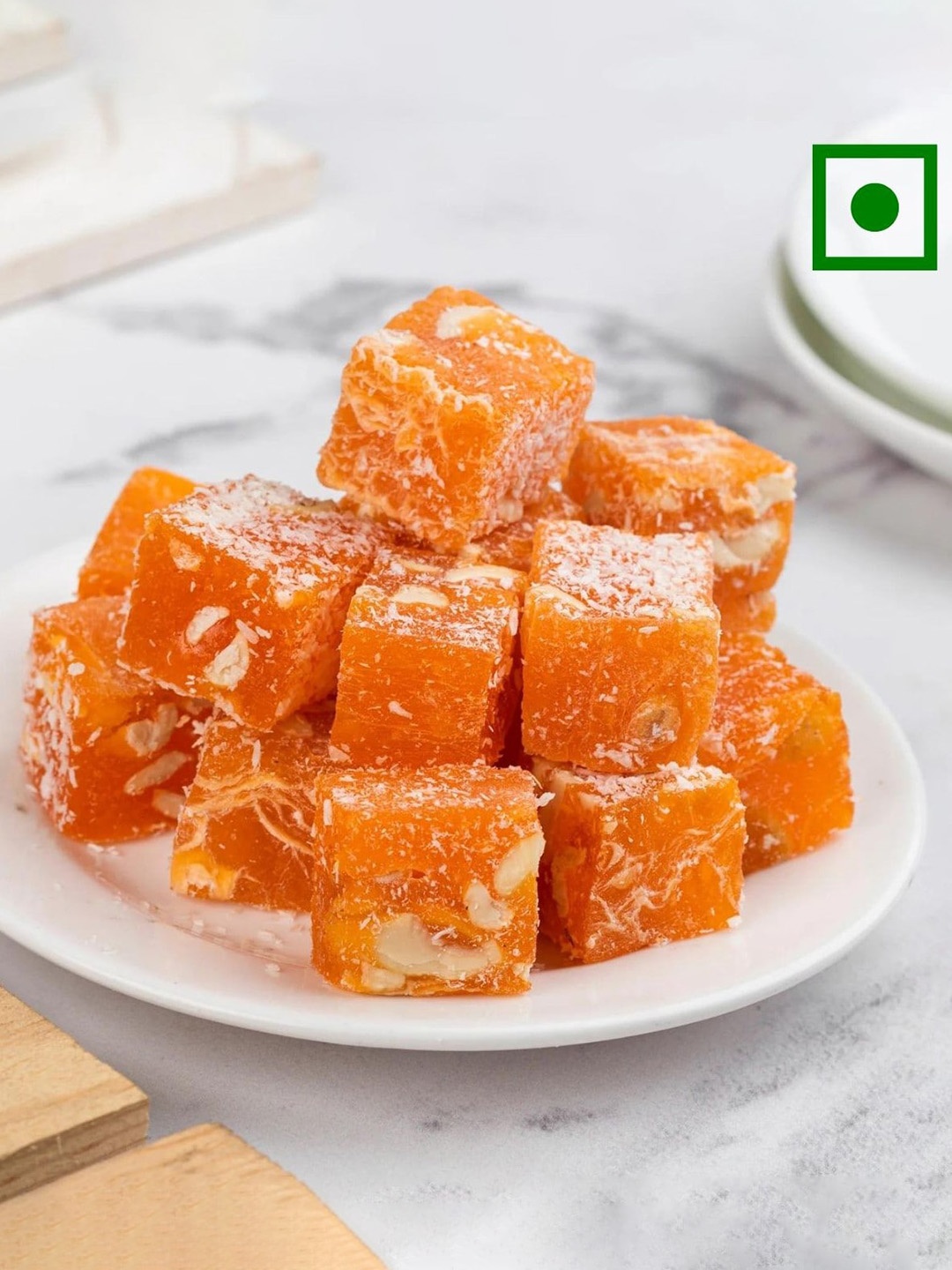 

The Baklava Box Orange Cashew Turkish Delight Sweets 500 gms