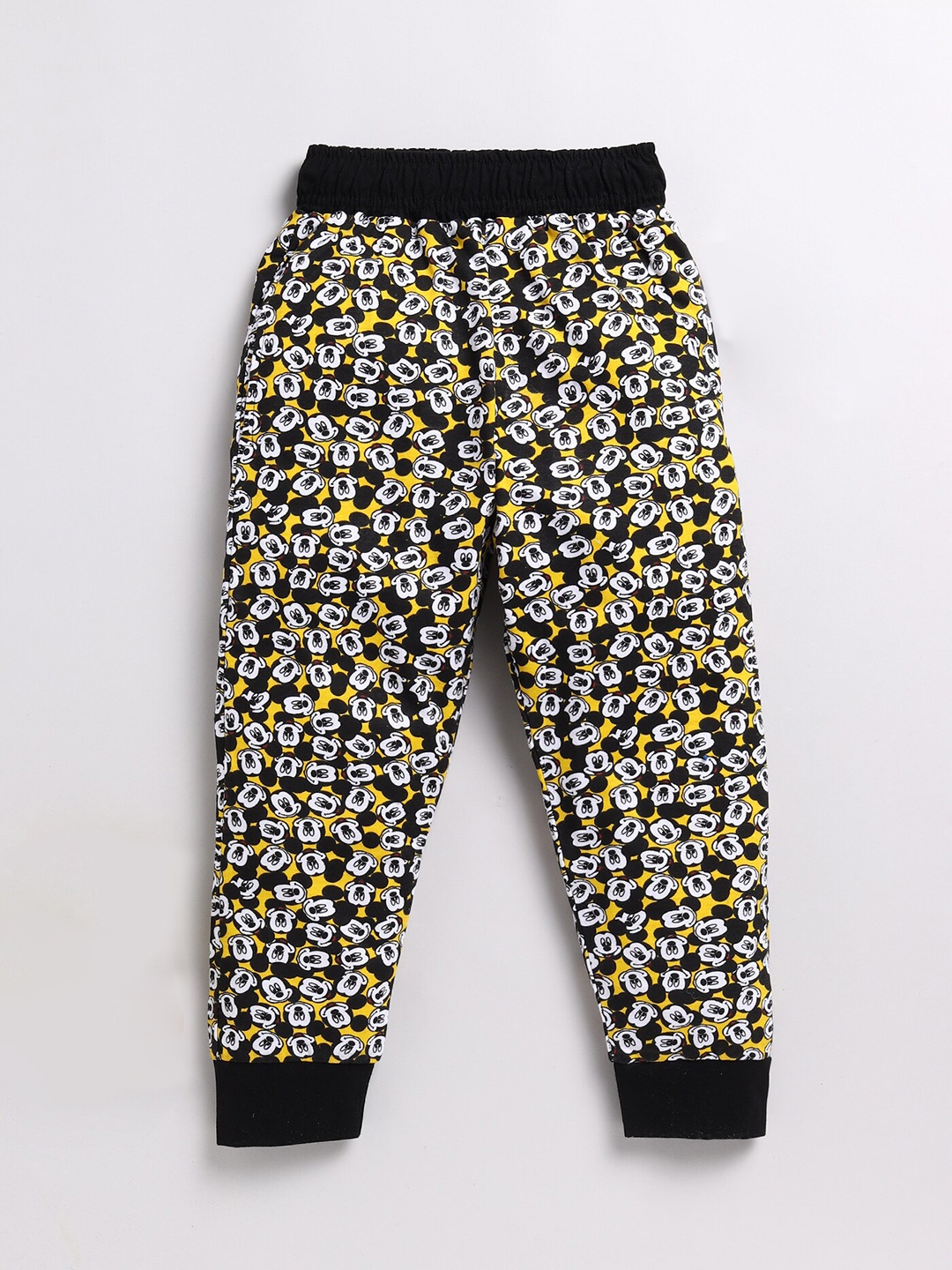 

SmartRAHO Boys Mickey Mouse Printed Cotton Joggers, Black