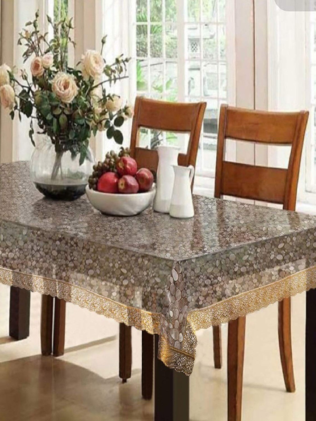 

Dakshya Industries Gold-colored 6-Seater Rectangular Table Cover
