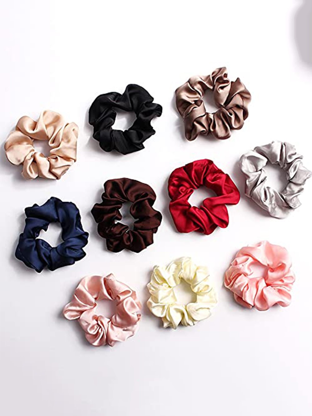 

VAGHBHATT Set Of 10 Ponytail Holders, Pink