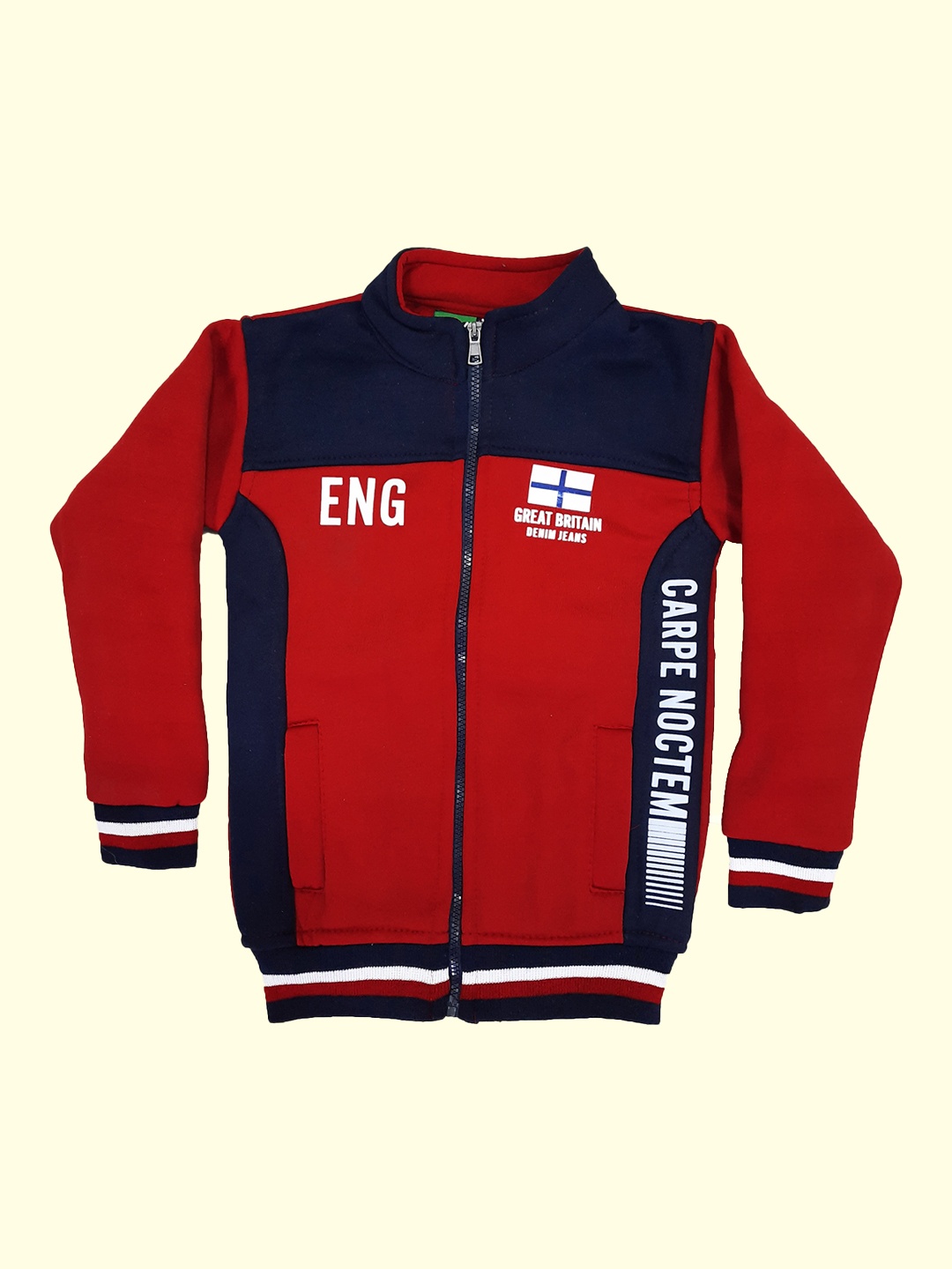 

BAESD Boys Mock Collar Quilted Jacket, Red