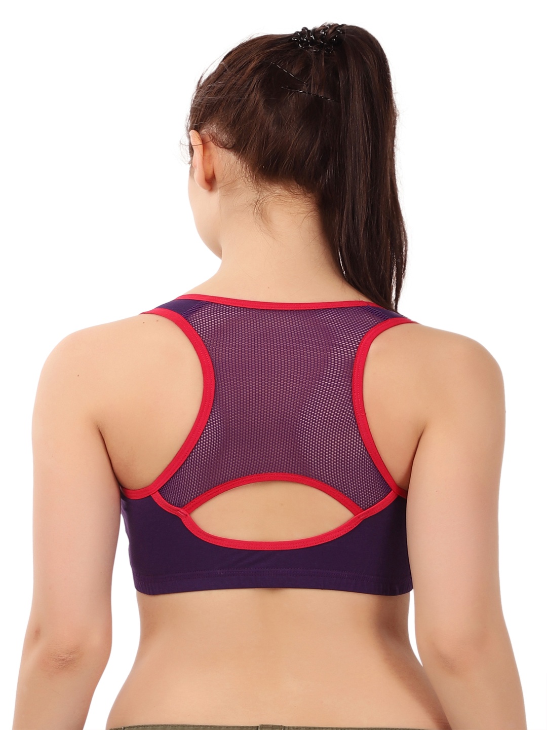 

Eve's Beauty Full Coverage Non Padded Workout Bra With All Day Comfort, Purple