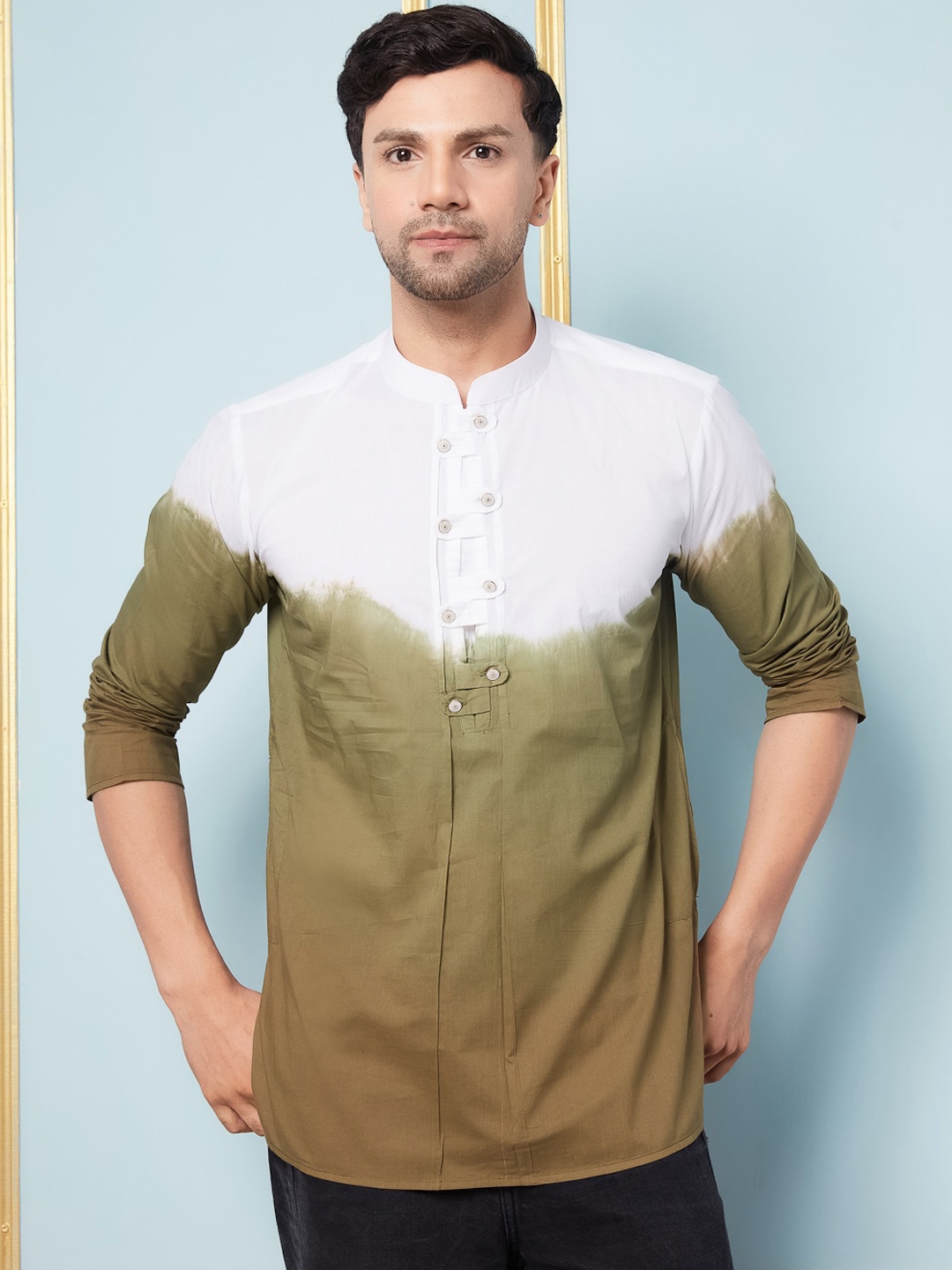 

See Designs Colourblocked Pure Cotton Kurta, White