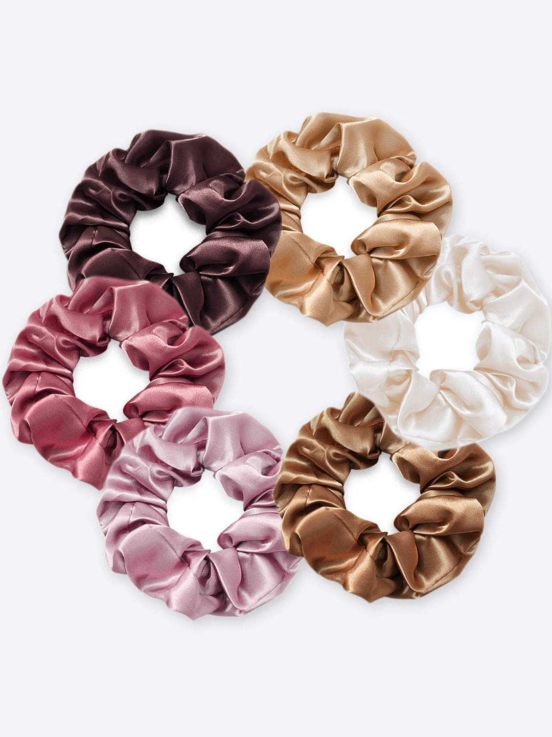 

Krelin Set of 6 Ponytail Holders, Brown