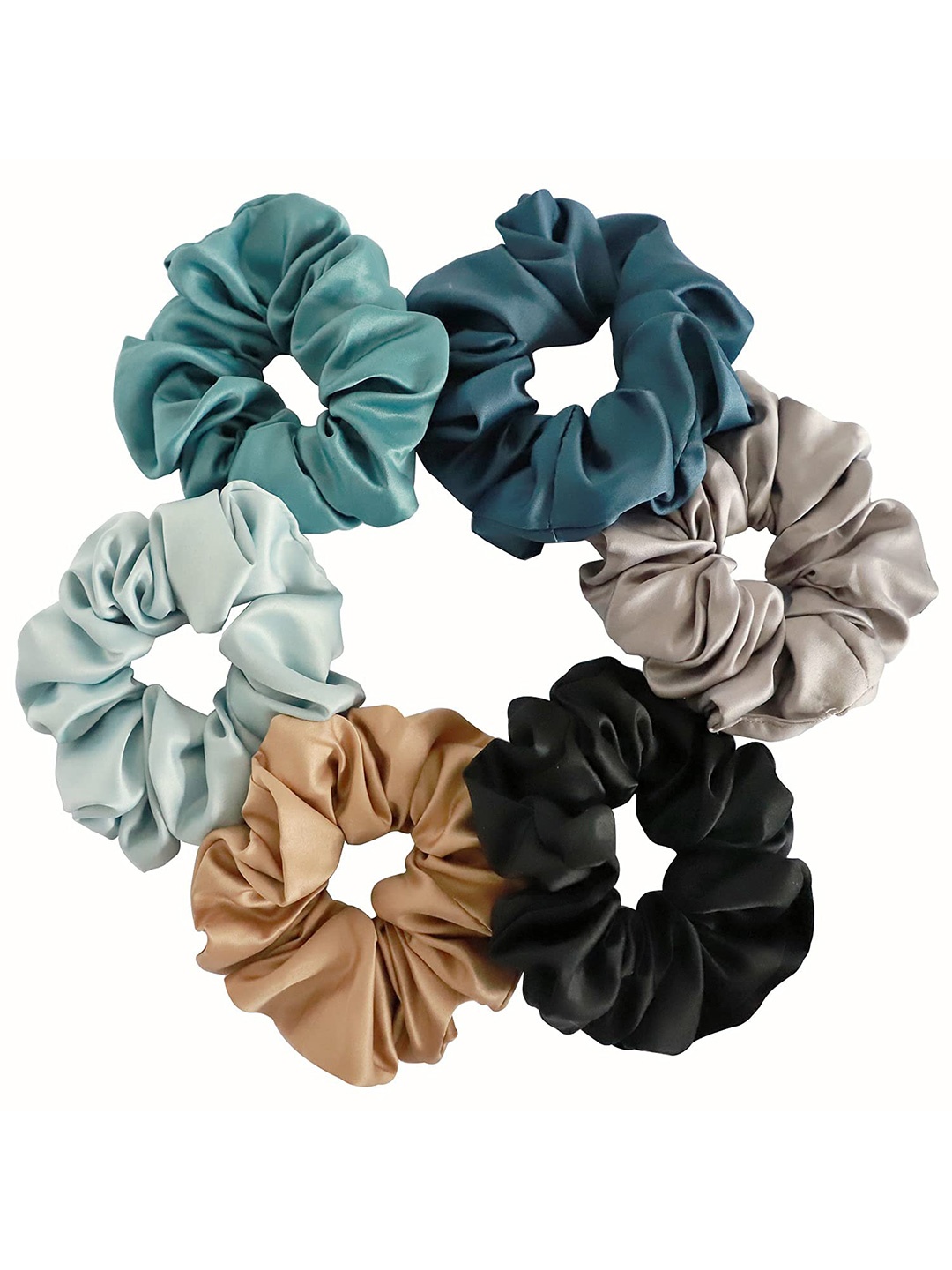 

Krelin Set of 6 Ponytail Holders, Black