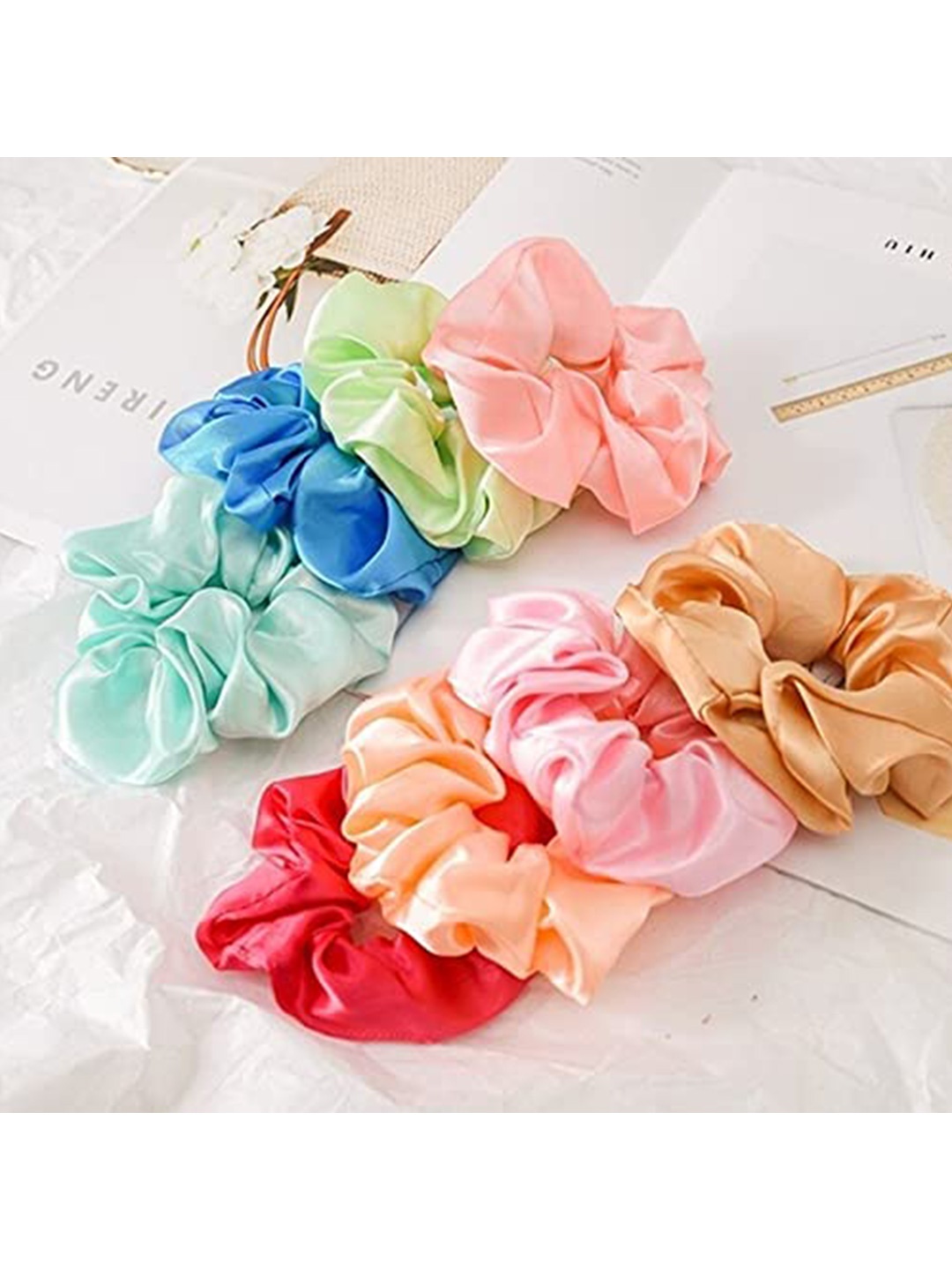 

Krelin Set Of 8 Ponytail Holders, Pink