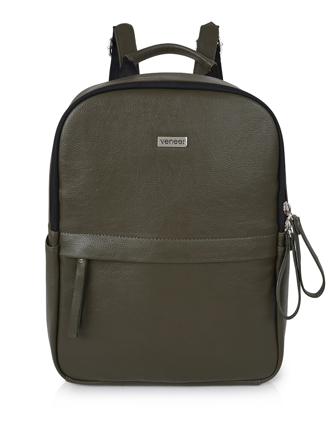 

Veneer Unisex Textured Backpack, Green