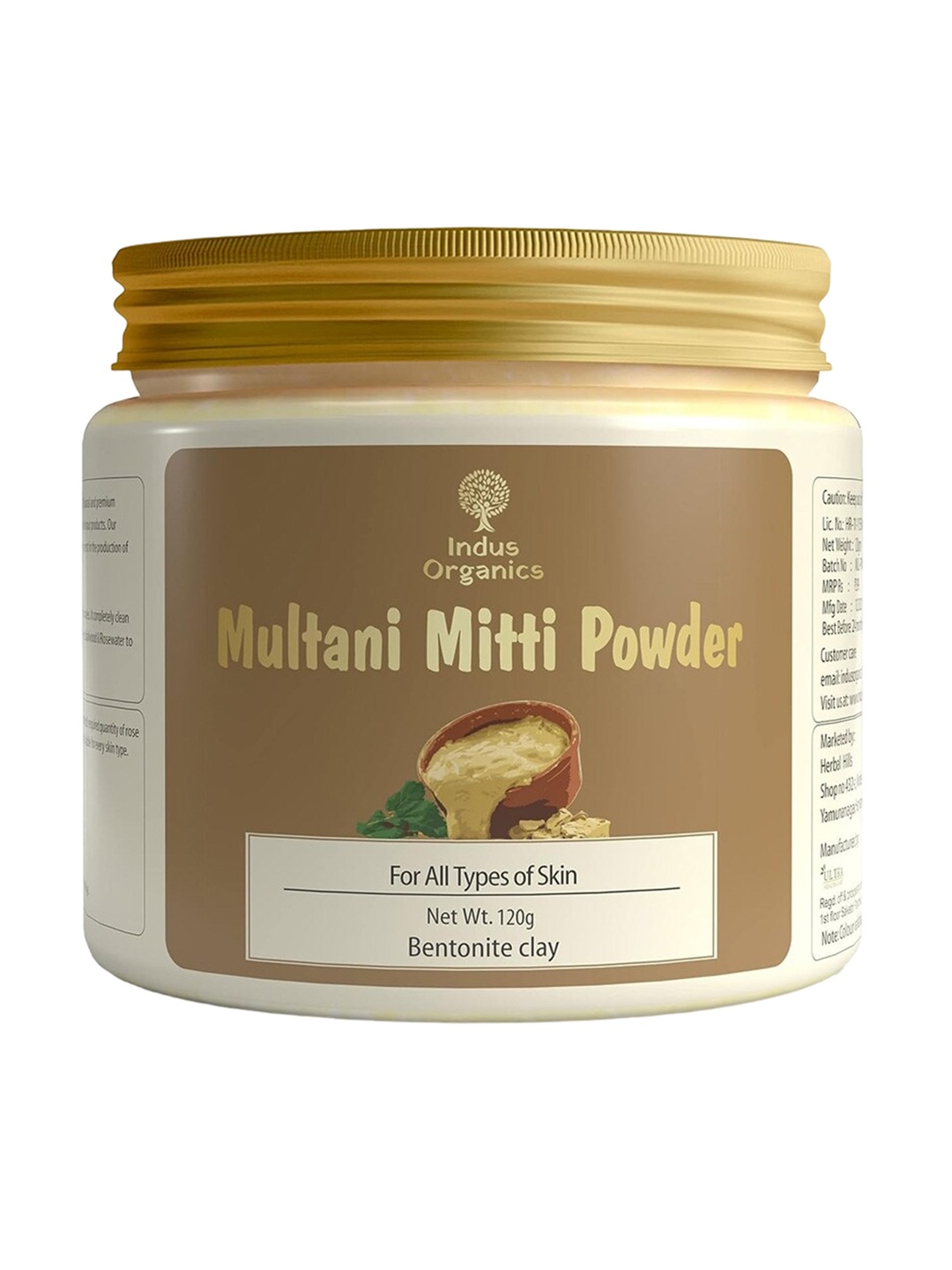 

Indus Organics Multani Mitti Powder - 120g, Off white