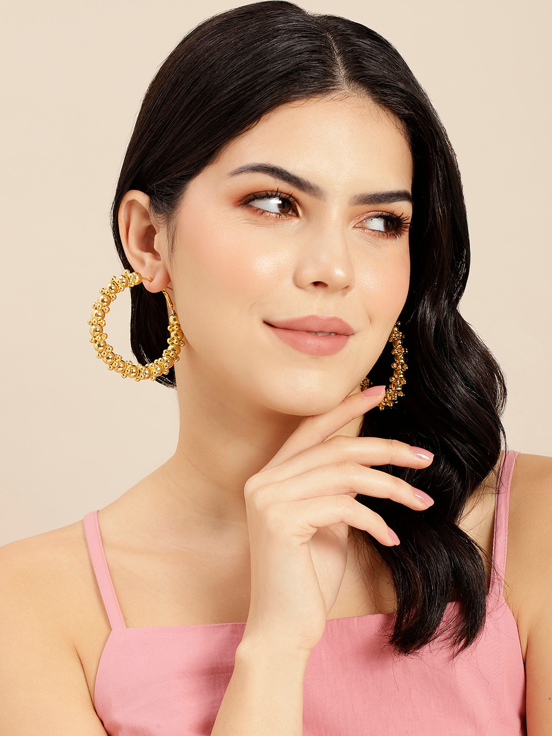 

Anouk Gold-Plated Circular Hoop Earrings