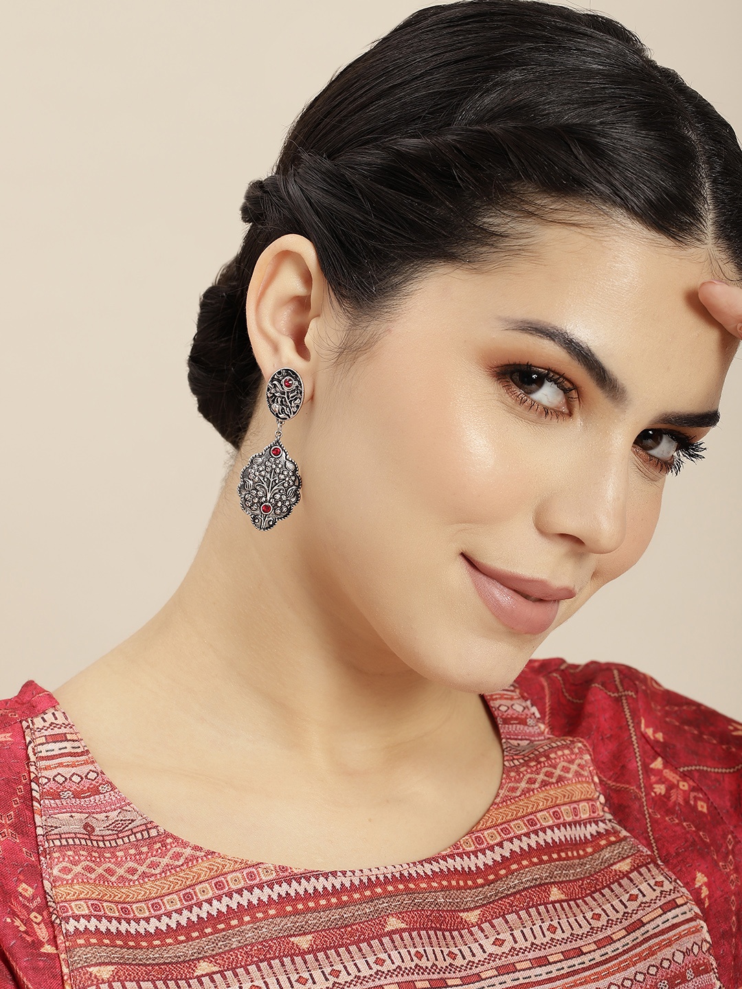 

Anouk Silver-Plated Contemporary Drop Earrings